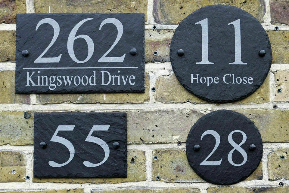 NUMERO CIVICO  PER VILLA CASE B&B HOTEL IN PIETRA ARDESIA  MODERNO ANTICO INCISO - Immagine 3 di 4