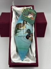Old World Christmas Ornament 5" Mallards Inside Art Hand Painted