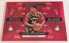 2021 Obsidian #3 Giannis Antetokounmpo Pitch Black Red Flood