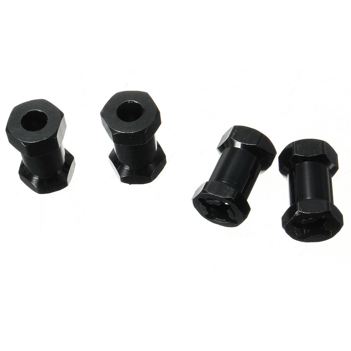 4PCs Extended Wheel Hex Hub Upgrade Parts RC 1/10 Model Car Aluminum Alloy Black