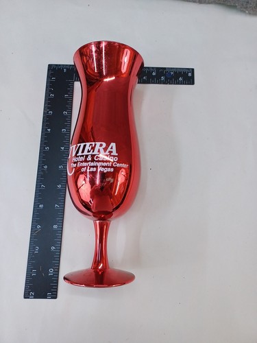 Bicchiere da cocktail vintage Riviera Hotel & Casino Las Vegas uragano 10" - ROSSO!! - Foto 9 di 9