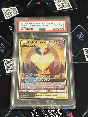 Pokemon PSA10 Sun & Moon Team Up Latias & Latios GX 170/181