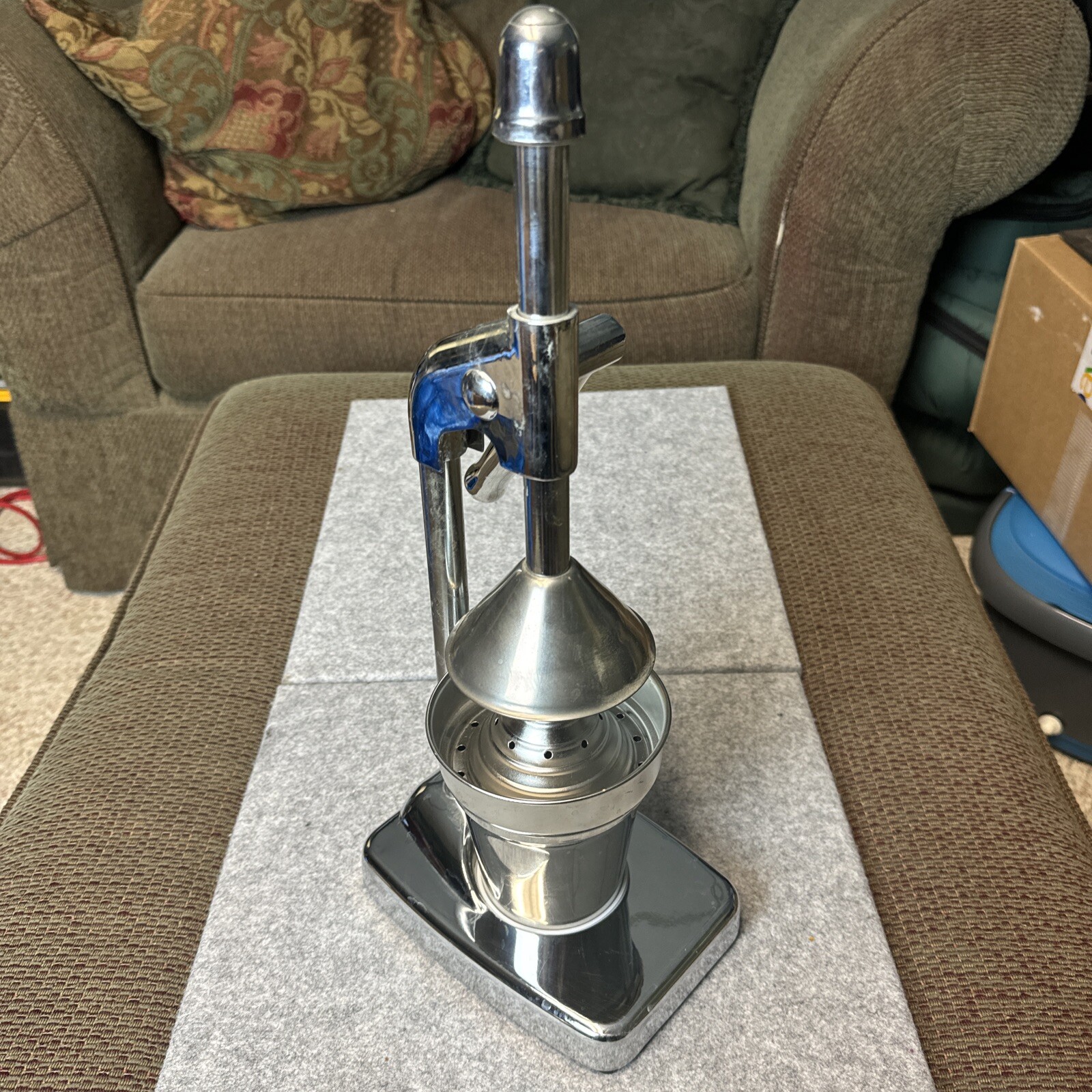 Vintage Manual Fruit Juicer #GRS-3 Stainless Commercial Grade Silver Heavy Duty