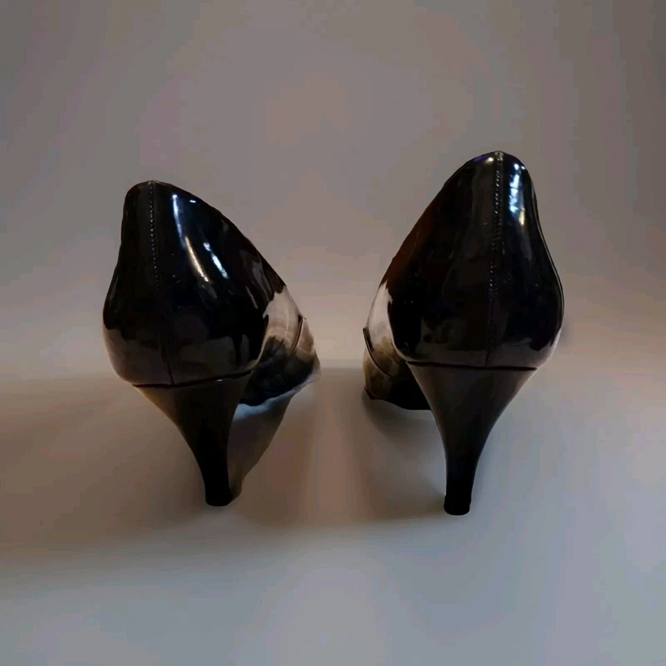 Zapatos de tacón alto con plataforma Bandolino negros charol brillo talla 8,5 EU 39 Foto 4 de 4