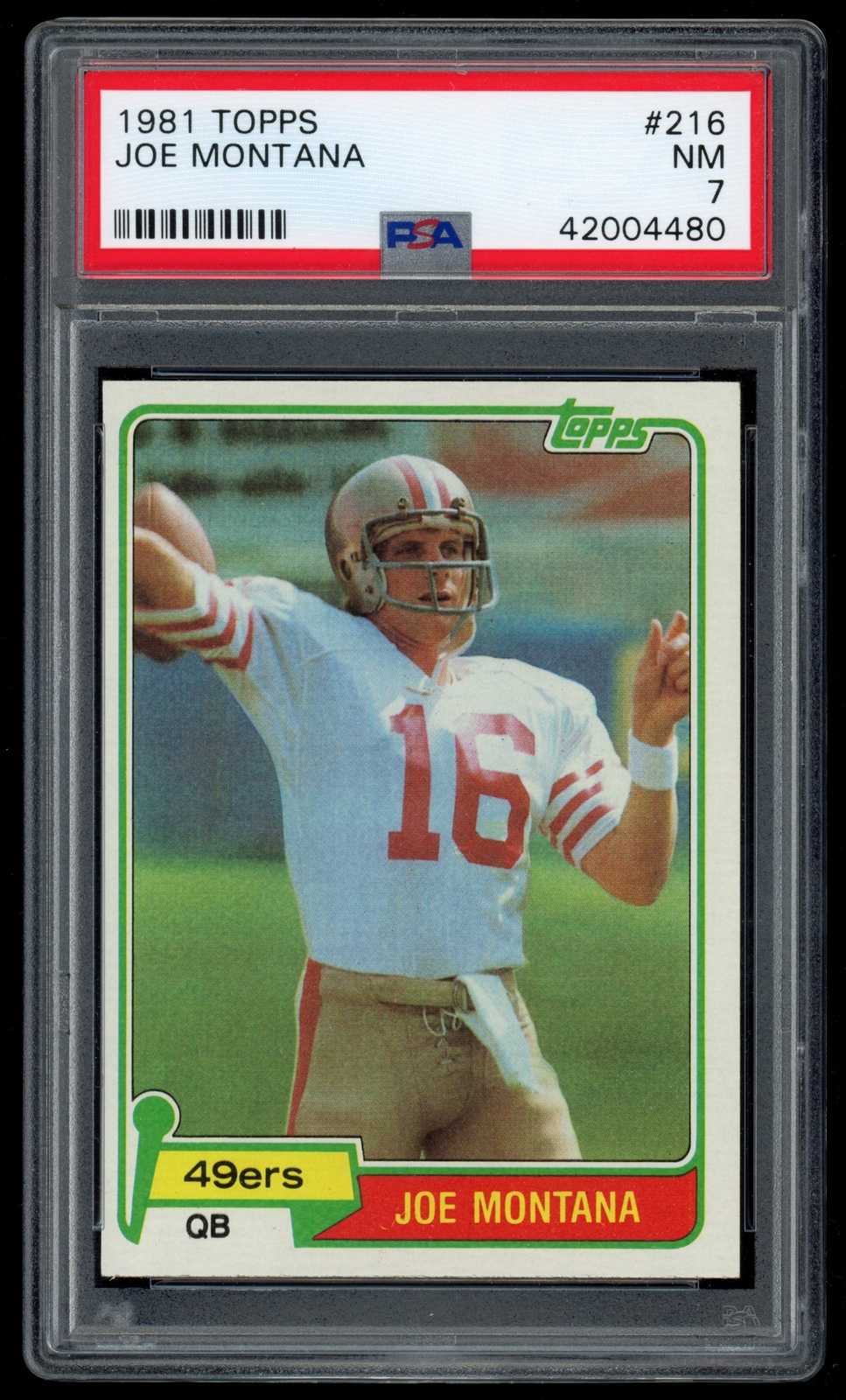 1981 Topps Joe Montana Rookie Card RC 216 Near Mint PSA 7 eBay
