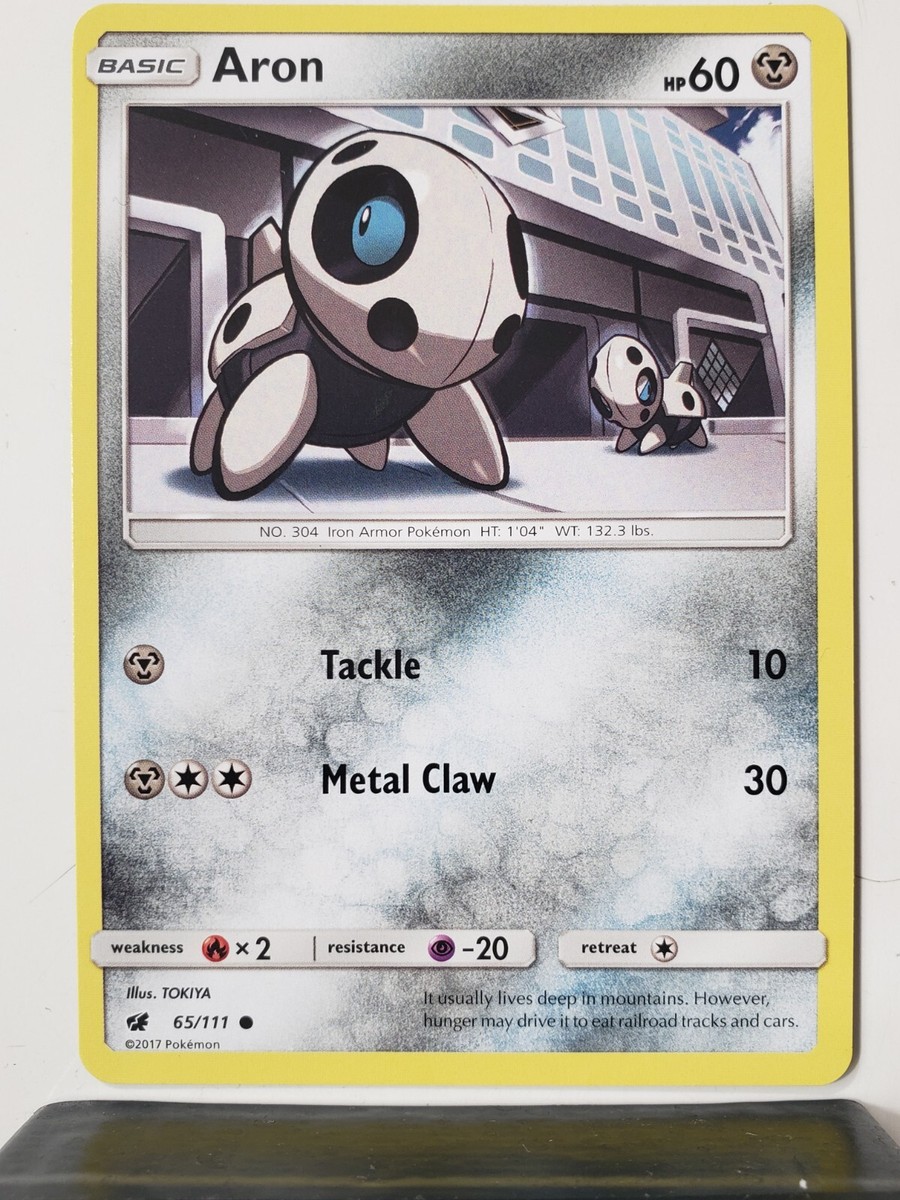 Aron 65/111 - Crimson Invasion Sun Moon Pokemon Card - TOKIYA Art