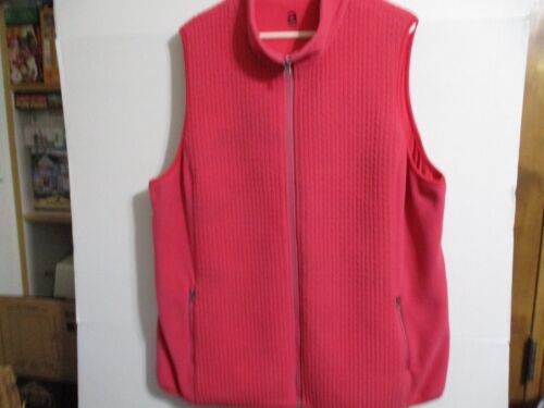Avenue Womens Fleece Vest, Size 26/28, Hot Pink