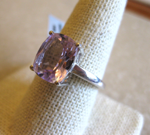 TGGC Sterling Pink Amethyst Ring / 5 Carats / NWT / Size 10 / 1 of 498 pcs - Picture 6 of 12