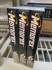 Lot of 3 MEMOREX 6 HOURS HIGH GRADE VIDEO VCR CASSETTE T-120 - SEALED NEW