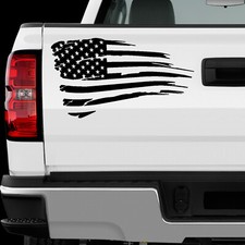 US American Flag sticker S2 All size Regular Chrome Mirror Vinyl Colors