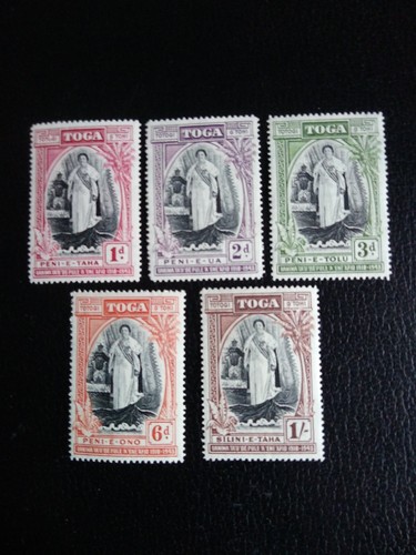 TONGA 1943 Queen Salote's 25th Anniv. Accession to throne, Full set of 5 MNH
