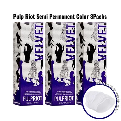 [3 PACKS] Pulp Riot Semi Permanent Hair Color 4oz  (Choose Your Color)