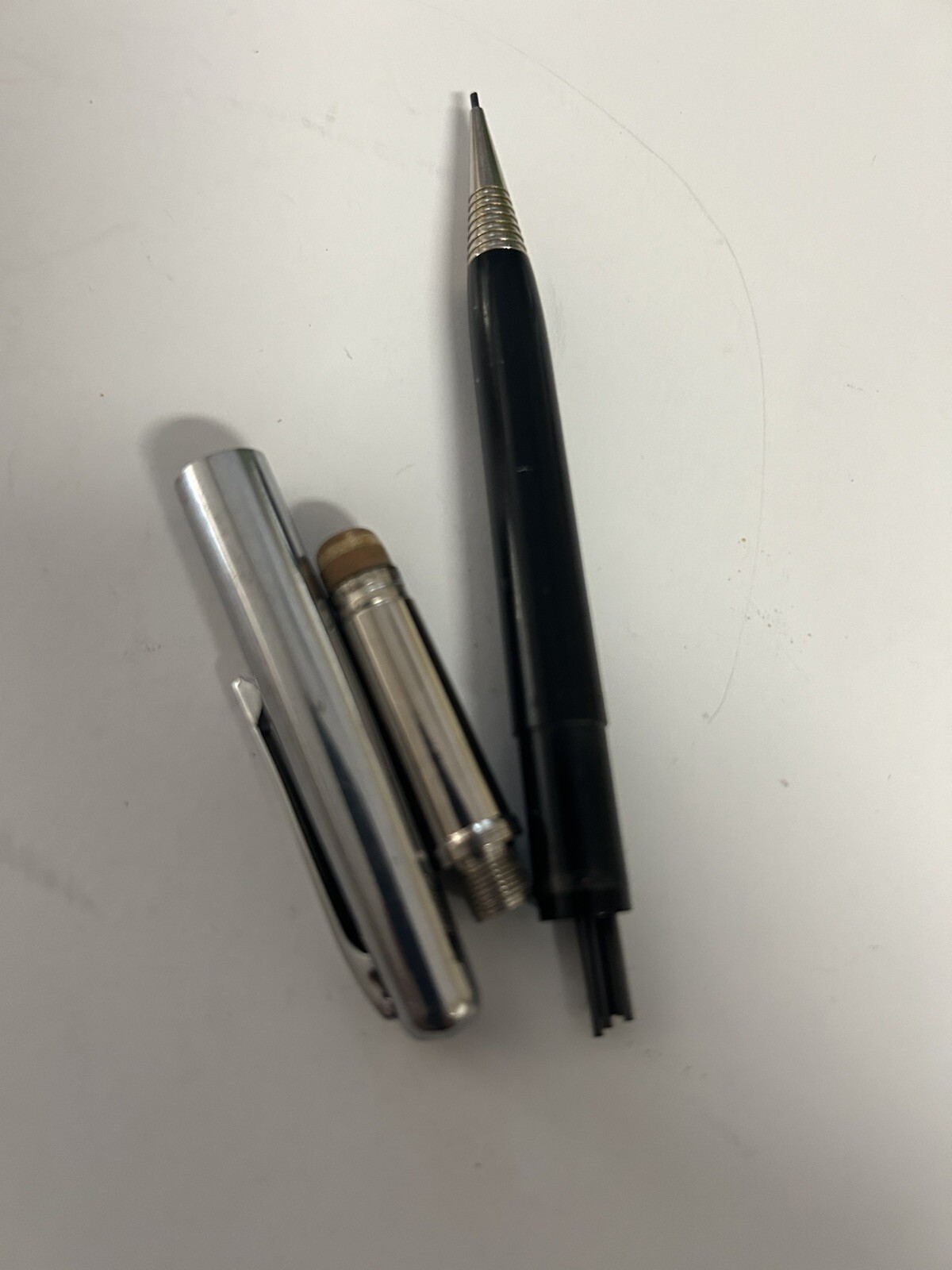 Vintage Stainless Steel 1950 Parker Parkette Mechanical pencil Black