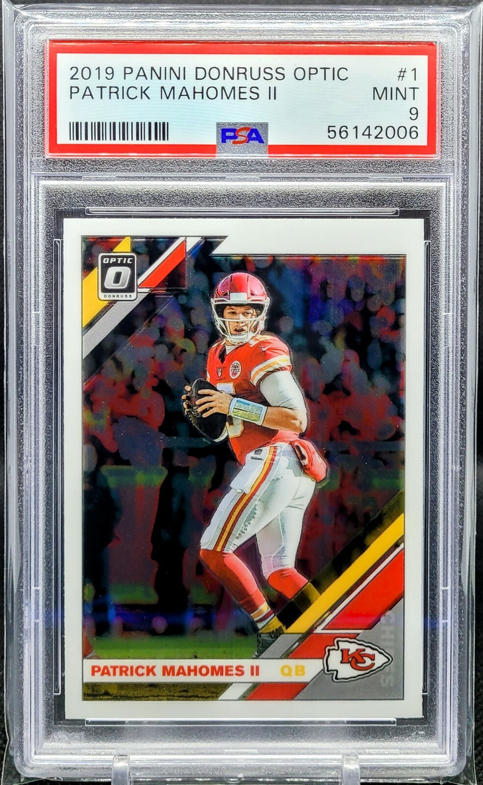 2019 Donruss Optic PATRICK MAHOMES #1 Kansas City Chiefs PSA 9