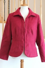 Women's CHICO'S Lined Light Burgundy Blazer Sz 1 L 1452