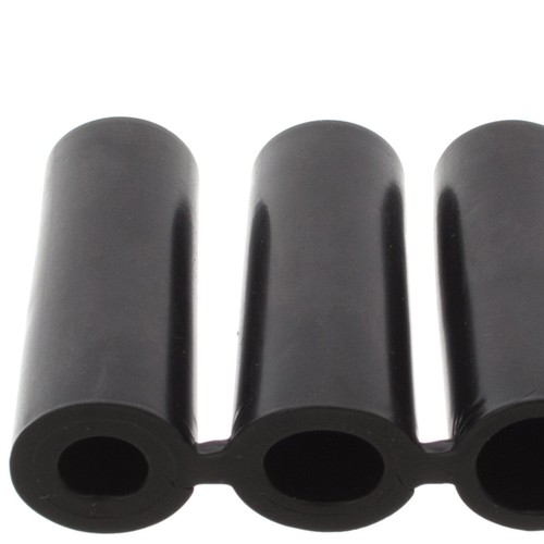 UNIVERSAL GEAR KNOB BLACK LEATHER + RED THREAD + SILVER 6 SPEED - Picture 5 of 10