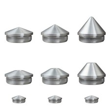 Rohrstopfen Edelstahl Stopfen V2A massiv Zierelement Zierstopfen Endkappe Rohr