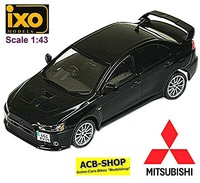 Mitsubishi Lancer Evo X Limousine 2009-16 Mattschwarz Black 1:43 Ixo