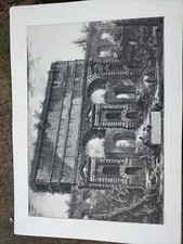 PIRANESI GIOVANNI STAMPA INCISIONE GRAFICA VEDUTA DEL MONUMENTO ERETTO DA TITO V