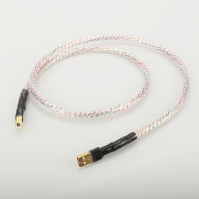 7N OCC Kupfer Versilbert Abgeschirmt Type A to Type B HiFi Data Cable USB Kabel
