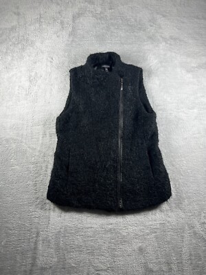 Eileen Fisher Jacket Womens Small Suri Alpaca Wool Vest Fleece Full Zip  Mature