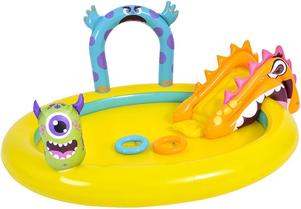 Piscina Gonfiabile Monster Giochi Bambino Spiaggia Giardino 205 x 180 x 84 cm