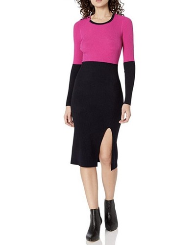 VESTIDO SUÉTER MIDI ELÁSTICO MANGA LARGA LENNA BAILEY 44 MUJER BLOQUE DE COLOR TALLA L - Imagen 2 de 14