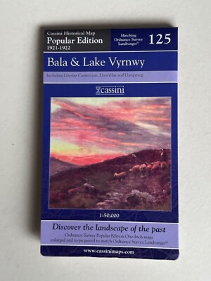 Cassini Historical Map, Bala & Lake Vyrnwy 1921-22  ( Reprint 2007 ) no: 125