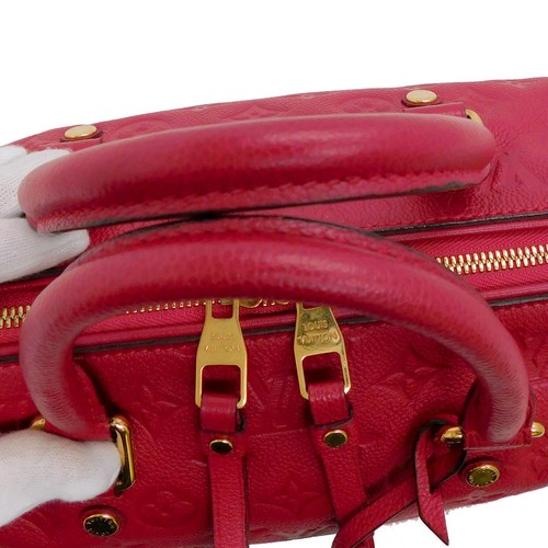 LOUIS VUITTON MONOGRAM Empreinte Speedy 25 Pink Red Shoulder Bag #22 Rise-on - Picture 8 of 12