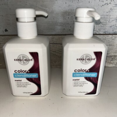 2X Color Clenditioner MERLOT Hair Dye Semi Permanent Hair Color 12 Oz Keracolor