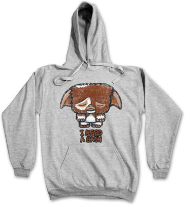 I NEED A BATH HOODIE PULLOVER Fun Gremlin Gremlins Symbol Fun Gizmo Sign