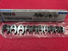 Matco Metric 10 Piece Flare Nut Crowfoot Set w/ Rail Holder SRBCFNM10C