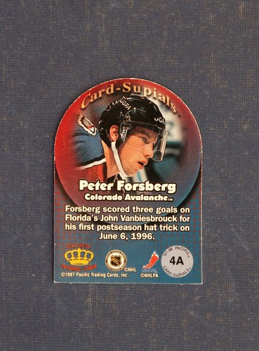 1997-98 Pacific Card-Supials Minis #4 Peter Forsberg - Picture 2 of 2