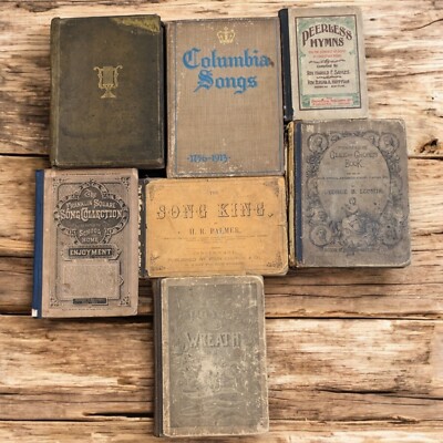lot 7 Antique Song Choral Student Books Instrument Score Sheet Music Antiquarian