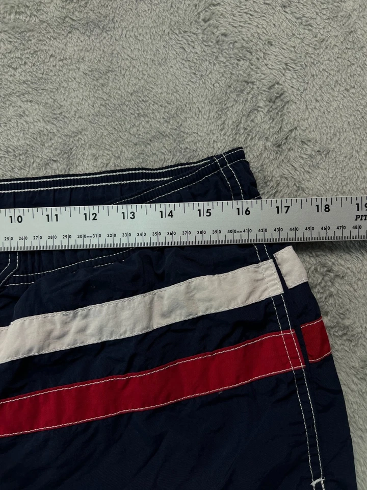 Pantalones Cortos de Natación Merona Para Hombres Medianos Azul Marino Nylon Malla Forrada Tabla Informal Chino 1 Foto 3 de 4