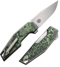 We Knife Co Ltd One and Only Folding Knife 3.5" CPM-20CV Steel Blade Titanium/CF