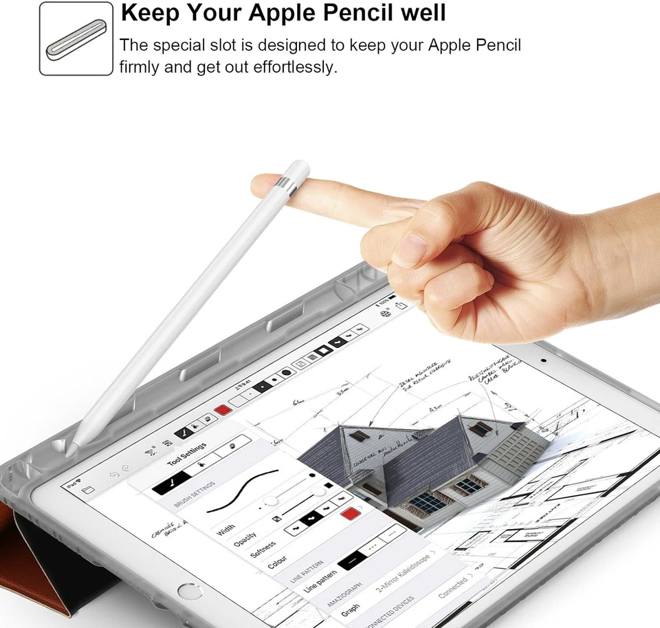 Funda de Cuero Compatible con iPad Air (3ª Gen) 10.5" 2019 / iPad Pro 10.5 MARRÓN Foto 2 de 4