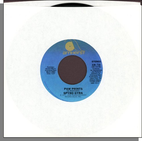 Spyro Gyra - Shaker Song + Paw Prints - 1978 Amherst 7" 45 RPM New Age Single! - Imagen 2 de 3