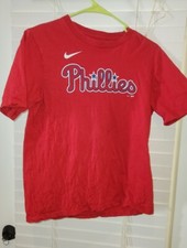 nike PHILADELPHIA PHILLIES 3 BRYCE HARPER Red T-Shirt BOYS XL preowned