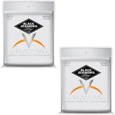 Black Diamond Banjo Strings 2 Sets 5-String Medium Loop End Nickel Wound