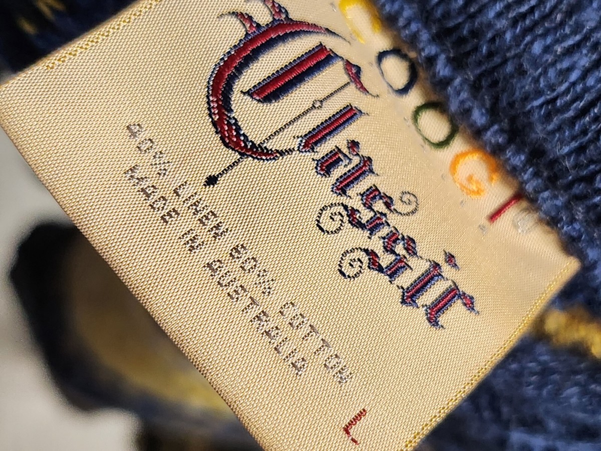 BRAND NEW COOGI Classic Vintage Blue Yellow 3D Linen Cotton