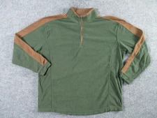 Dri Duck Shirt Adult XL Green Long Sleeve 1/4 Zip Fleece Pullover Outdoor Mens