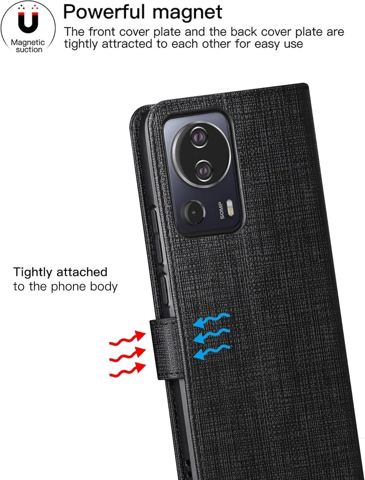 For Xiaomi 13 Lite Mi Flip Leather Wallet Stand Phone Case Cover Black 2023 - Image 4 of 4