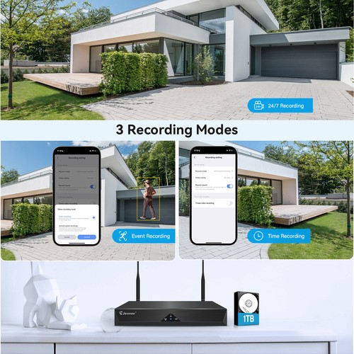WiFi Camera Security 5MP System PTZ Outdoor Wireless Home 10CH NVR CCTV Audio - Picture 8 of 23