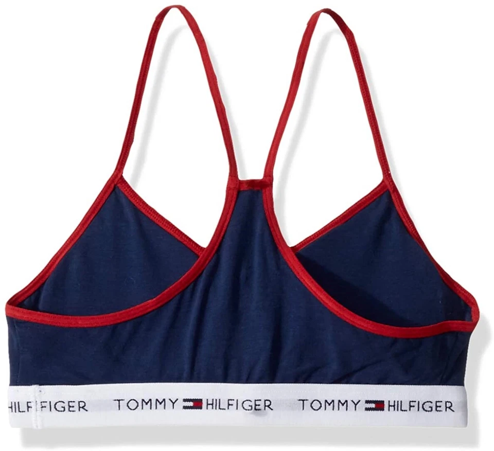 Tommy Hilfiger 261169 Paquete de 2 sujetadores cortos lisos para niños y niñas talla X-grande Foto 2 de 2