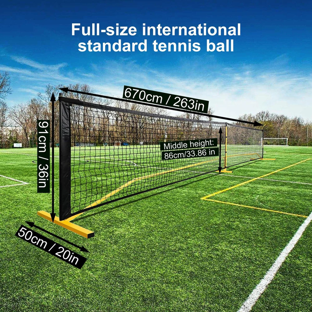 Pickleball Net Set with Wheels, Court Marking 22 ft Pickleball Nets for Driveway Pickleball Net Set with Wheels, Court Marking 22 ft Pickleball Nets for Driveway
