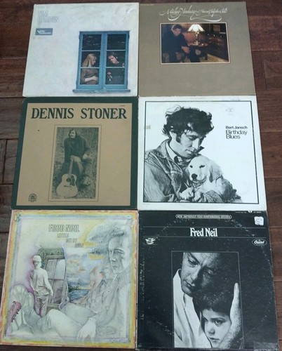 Rare Folk Rock Lp Lot Fred Neil Bert Jansch Mickey Newbury Dennis Stoner Little