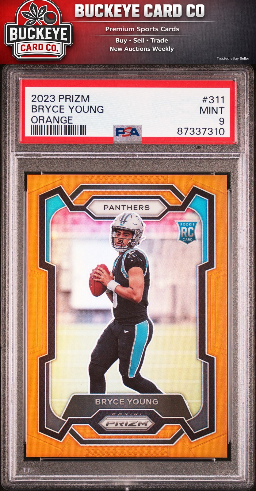 2023 Panini Prizm #311 Bryce Young Orange PSA 9 #/249