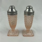 Vintage Anchor Hocking Pink Miss America Depression Glass Salt & Pepper Shakers