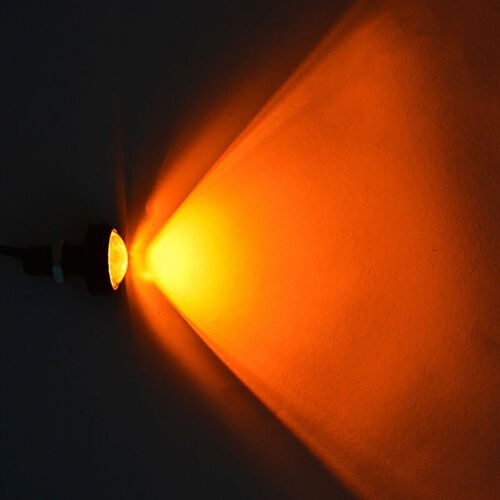 2pcs Amber LED Turn Signal Lights For Wrangler Flat Fender Marker 18mm - Picture 5 of 11